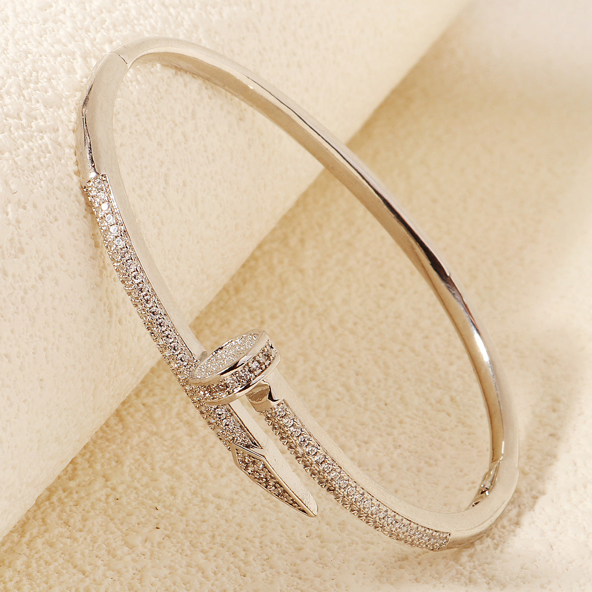 Miallo Stylish Cubic Zircon Spike Bangle Simple Versatile Daily Accessories BS-J5508
