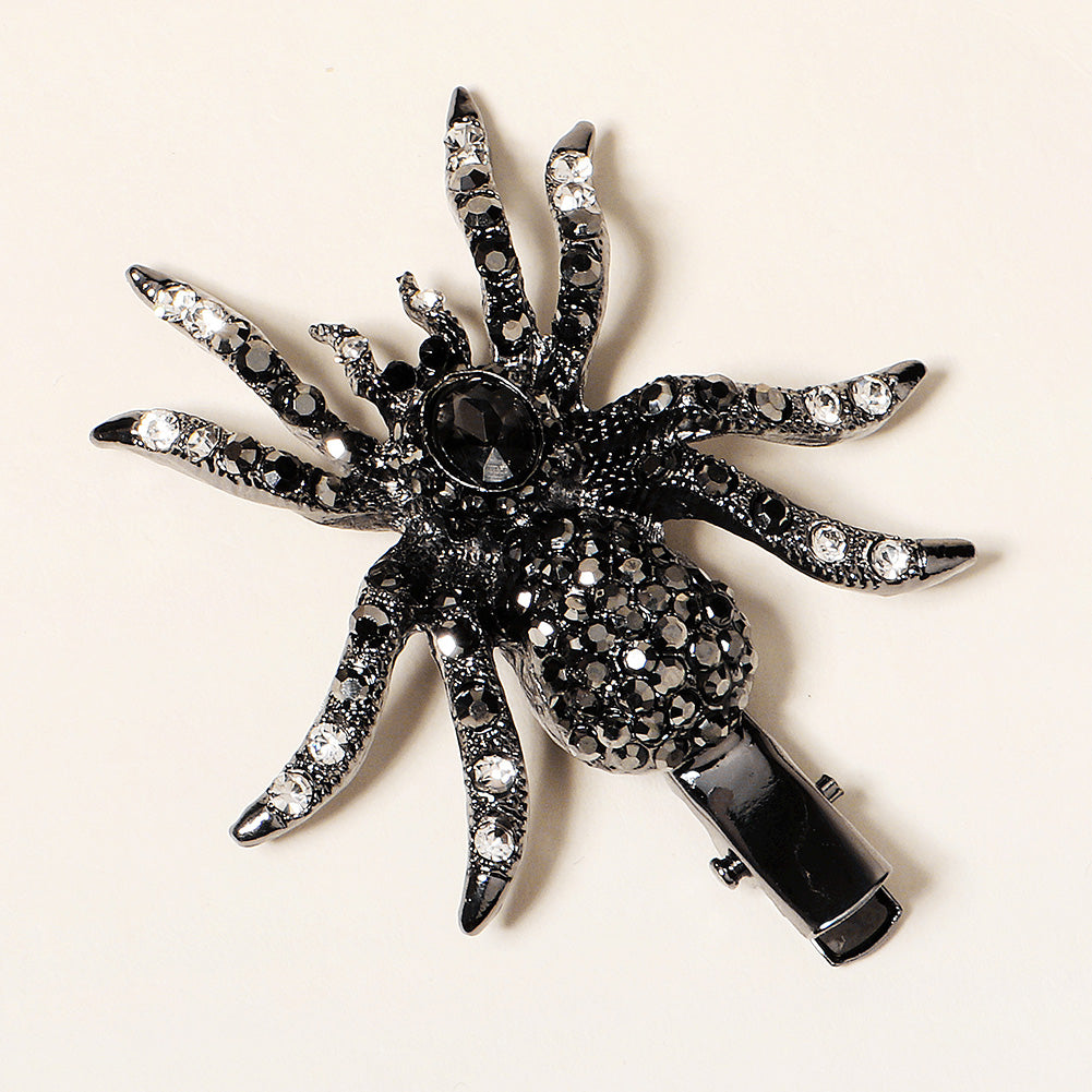 Miallo Exquisite Shiny Spider Rhinetone Hair Clip Halloween Fashion Daily Girl Hair Accessories HS-J6427