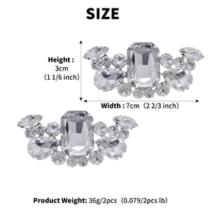 Miallo Elegant Retro Floral Rhinestone Shoe Buckles Bridal Wedding Shoe Accessories Detachable High-Heel Shoe Clips SC-J050