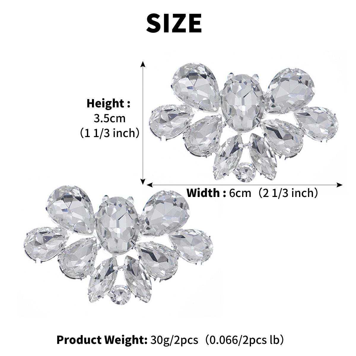 Miallo European American New-Style Bridal Wedding Shoe Accessories Luxury Rhinestone High Heel Shoe Buckle Clips SC-J051