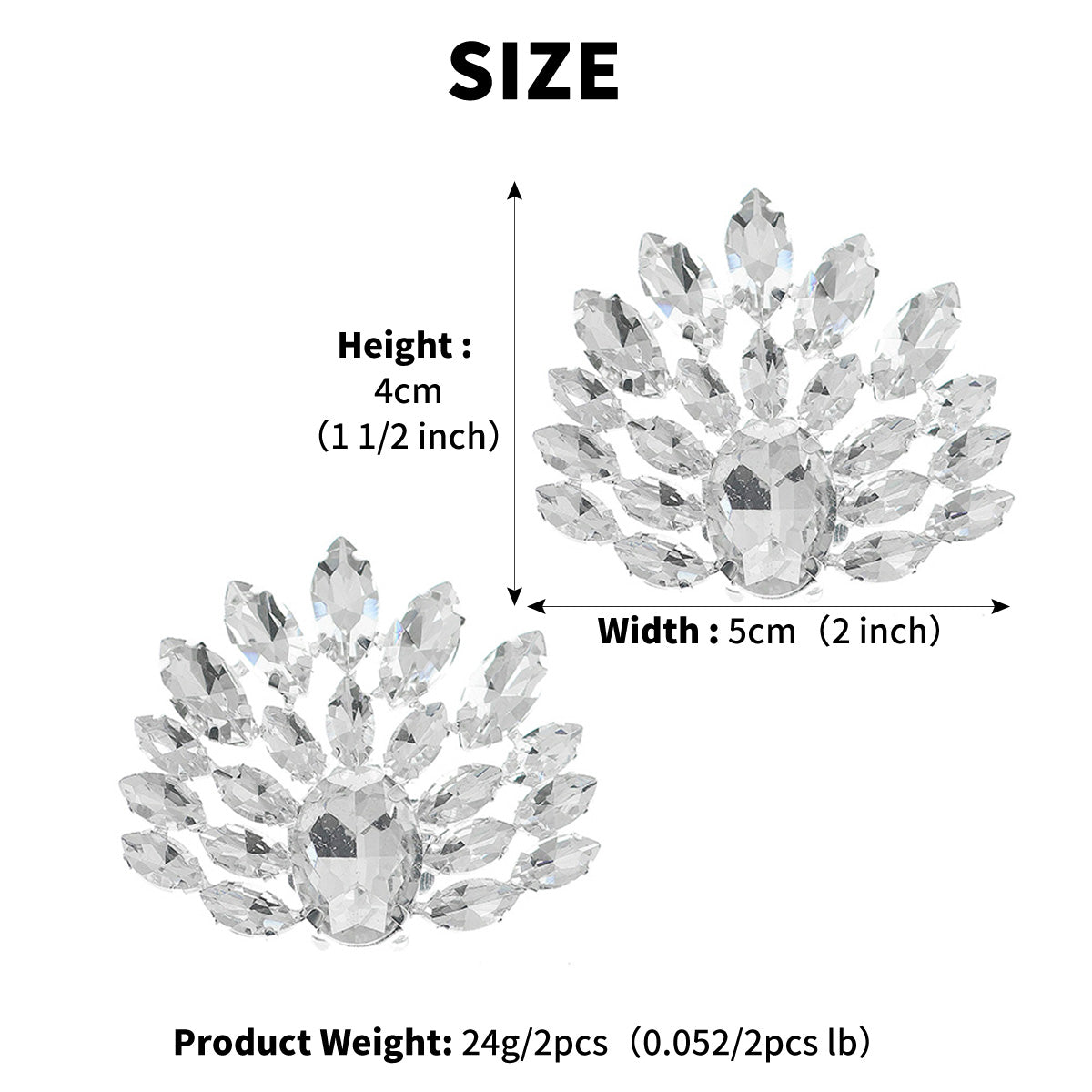 Miallo New Style Wedding Shoe Accessories Daily DIY Detachable Shoe Clasps with Rhinestones SC-J071