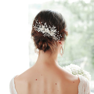 Miallo Exquisite Ceramic Flowers Wedding Hair Comb Bridal Handmade Headpieces Women Hair Jewelry Accessories HS-J5434