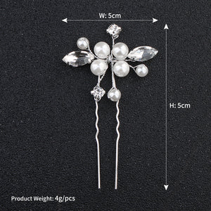 Miallo Simple Shiny Rhinestone Pearl Hairpins Handmade Daily Hair Accessories For Women And Girls Gift HS-J5003