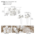 Load image into Gallery viewer, Miallo Exquisite Crystal Rhinestones Flower Leaf Pearl Hair Comb Hair Pins 3pcs/set Women Jewelry HS-J6971

