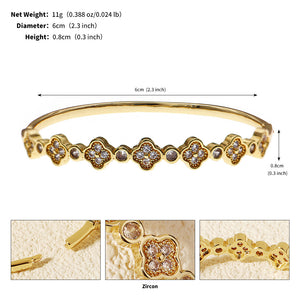 Miallo Fashion Trendy Copper-Inlaid Zircon Flower Bracelet Light Luxury Versatile Bride's Jewelry Bracelet BS-J5577G