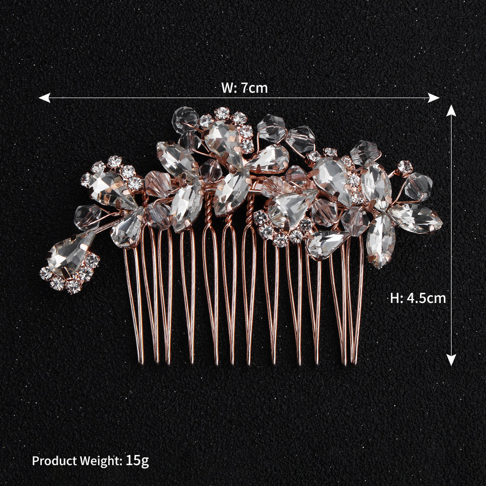 Miallo Exquisite Rhinestone Crystal Bead Flower Handmade Hair Comb Elegant Fashion Hair Accessories For Girls Birthday Gift HS-J5280
