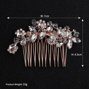 Miallo Exquisite Rhinestone Crystal Bead Flower Handmade Hair Comb Elegant Fashion Hair Accessories For Girls Birthday Gift HS-J5280