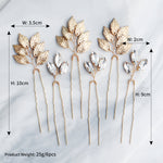 Load image into Gallery viewer, Miallo High Quality Trendy Elegant Rhinestone Hair pins (6pcs/pack) Alloy Leaves Wedding Party Hair Accessories For Girls HS-J5907
