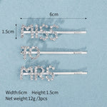 Load image into Gallery viewer, Miallo Exquisite Bling Crystal Hair Clip (3 pcs/pack) Letter Hair Accessories Elegant Bride Wedding Rhinestone Hair Jewelry HS-J6275
