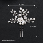 Load image into Gallery viewer, Miallo New Bride Wedding Hair Pin Simple pearl flower Rhinestone Hair Accessories for Women and Girls HS-J4498
