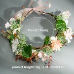 Load image into Gallery viewer, Miallo Women&#39;s Fabric Wedding Wreath Crown Headband Artificial Flower Wreath Girl Bridesmaid Birthday Party Dress Up Props HS-J7172
