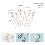 Load image into Gallery viewer, Miallo Simple Temperament High-quality Precious Hairpin (6 pcs/pack) Pearl And Metal Leaves Hair Accessories Bride Wedding Hair Jewelry HS-J6484
