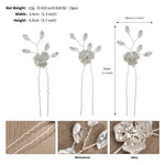 Load image into Gallery viewer, Miallo Exquisite Fashion alloy flower U Shaped Hairpins (3pcs/pack) Elegant Rhinestone Wedding Hair Accessories For Wedding Party HS-J6996S
