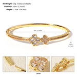 Load image into Gallery viewer, Miallo Light Luxury Zircon Flower Lucky Grass Clasp Bracelet Minimalist Versatile High End Bracelet for Women BS-J5581G
