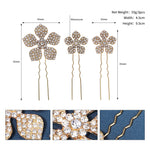 Load image into Gallery viewer, Miallo Exquisite Rhinestone Metal Flower Hair Pins Jewelry Wedding Bride Hair Accessories (3 pcs/pack) HS-J6151
