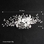 Load image into Gallery viewer, Miallo Exquisite Ceramic Flowers Wedding Hair Comb Bridal Handmade Headpieces Women Hair Jewelry Accessories HS-J5434
