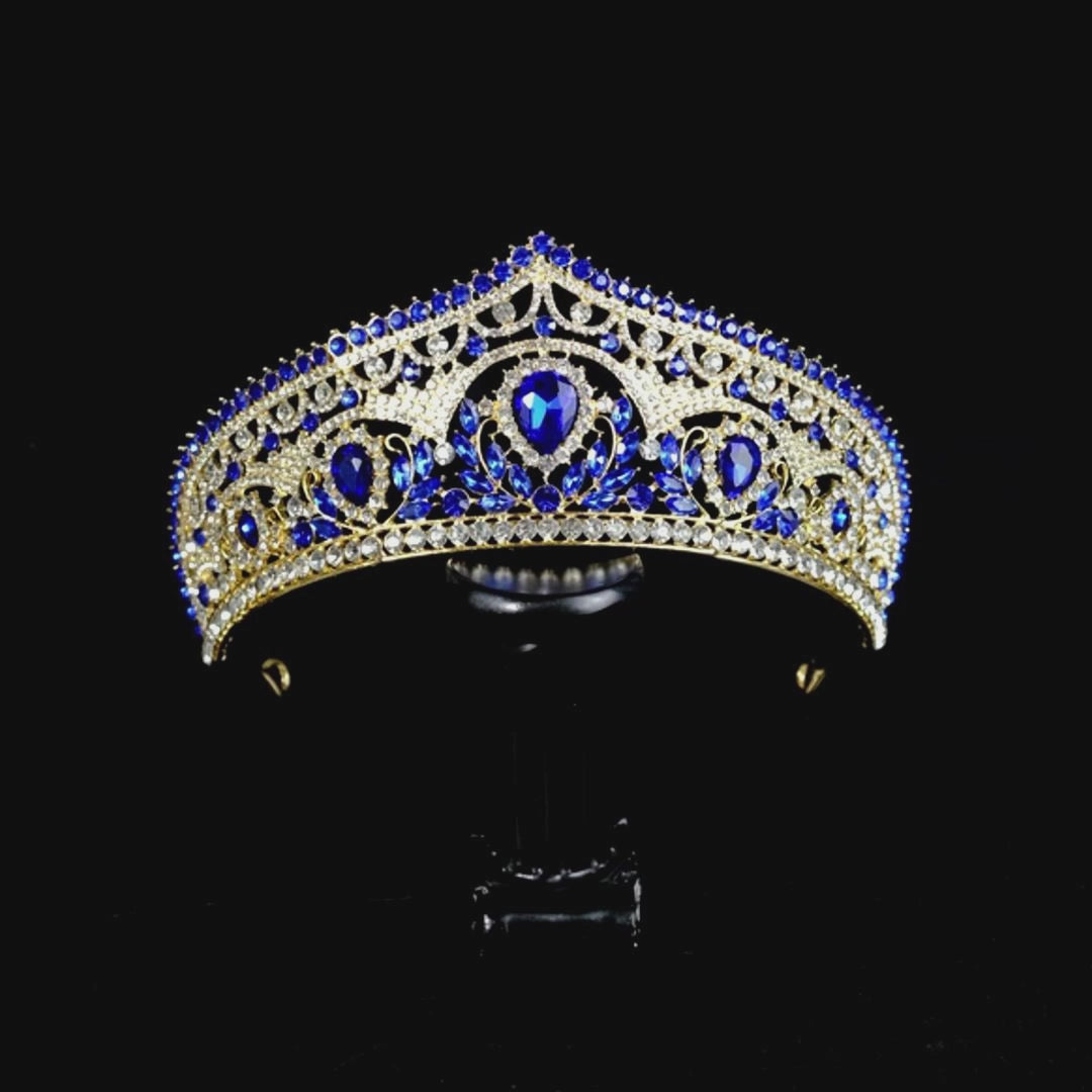 Miallo New Bridal Jewelry Exquisite Handmade Crystal Beaded Wedding Crown Dress Accessories Tiaras Wedding Supplies Holiday Gifts TS-J3212