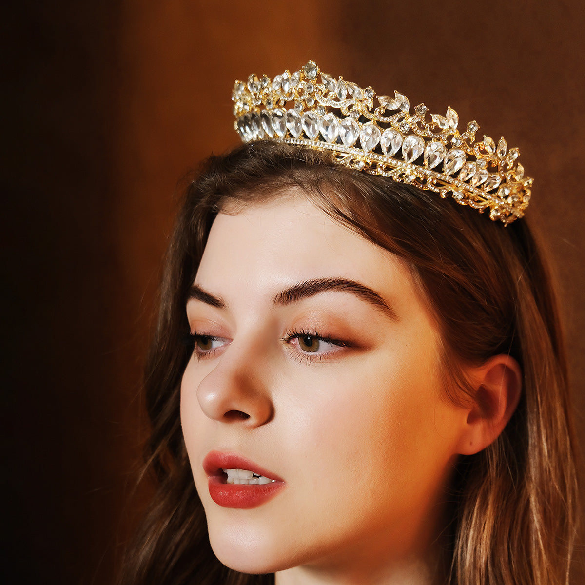 Miallo New Bridal Jewelry Exquisite Handmade Crystal Beaded Wedding Crown For Queen Dress Accessories Tiaras Prom Pageant in Christmas TS-J3208