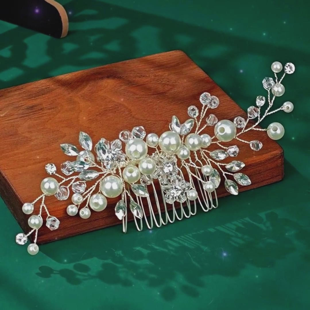Miallo Fashion Bridal Headpiece Handmade Crystal Pearls Hair Combs Clips Wedding Jewelry Hair Accessories Headpieces HS-J4999