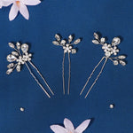 Load and play video in Gallery viewer, Miallo Exquisite Handmade Bride Wedding Hairpins Rhinestone Flower U Shape Hairpins (3 pcs/pack) Women Fashion Jewelry HS-J6638S

