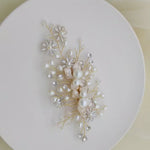 Load and play video in Gallery viewer, Miallo Exquisite Flower Shap Handmade Fashion Pearl Hair Clip Bridal Wedding Rhinestone Headpiece Jewelry For Women HS-J6147
