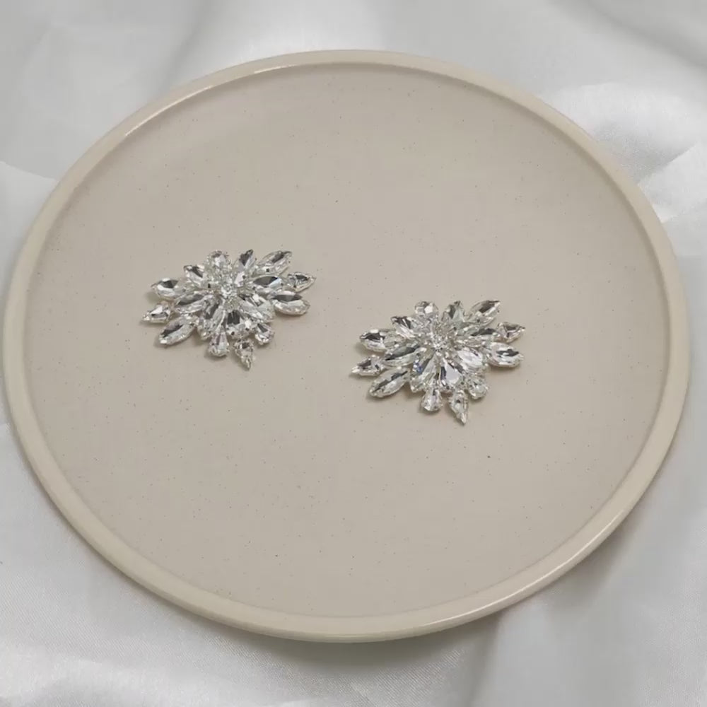 Miallo Rhinestone Bride Wedding Detachable Shoe Buckle (2pcs/pack) High Heels Shoes Clip Women Shoe Decoration Accessories SC-J063