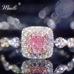 [miallo] Ring R75 Pink Square Princess Ring
