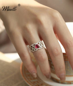 [miallo] Ring R121 Heart Shape Cubic Zirconia Ring