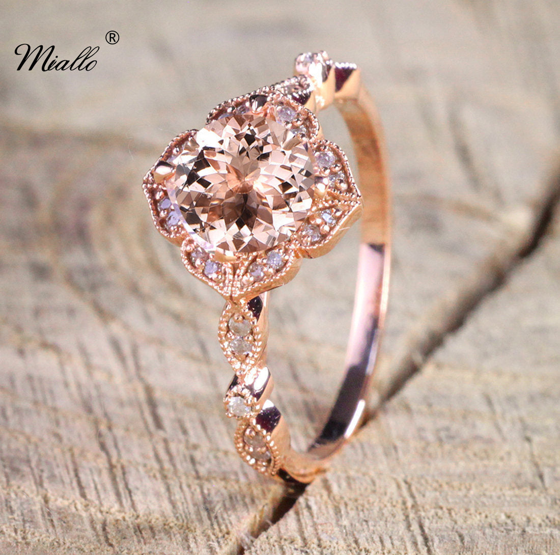 [miallo] Ring R138 Cubic Zirconia Rose Gold Ring