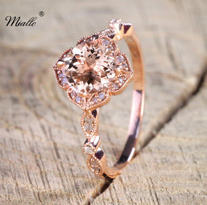 [miallo] Ring R138 Cubic Zirconia Rose Gold Ring