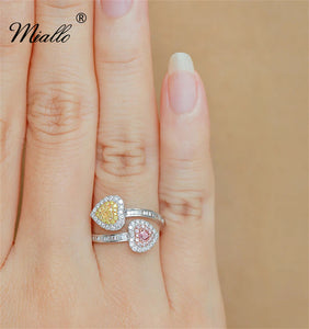 [miallo] Ring R122 Sweet Love Heart Rhinestone Ring