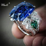 Load image into Gallery viewer, [miallo] Ring R141 Topaz Blue Cubic Zirconia Ring
