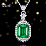 Load image into Gallery viewer, [miallo] Necklace N4 Emerald Princess Square Pendant Necklace
