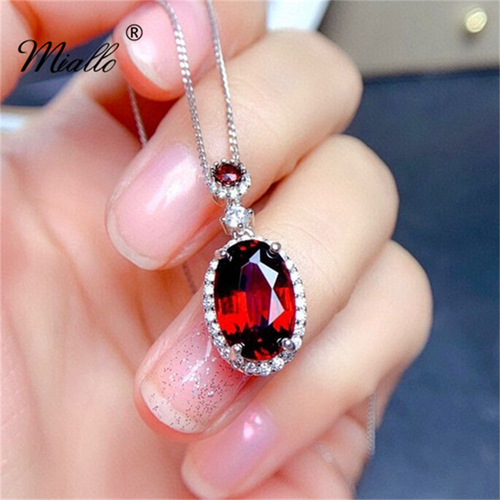 [miallo] Necklace N16 Luxury Red Rhinestone Necklace