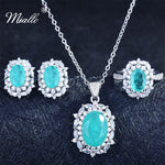 Load image into Gallery viewer, [miallo] Jewelry Set S19 Simulated Palaiba Cubic Zirconia Jewelry Set
