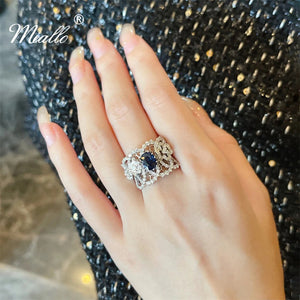 [miallo] Ring R29 Hollow Out CZ Stone Ring