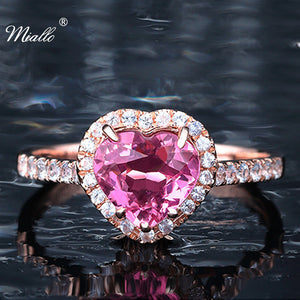 [miallo] Ring R41 Cubic Zirconia Pink Heart Ring