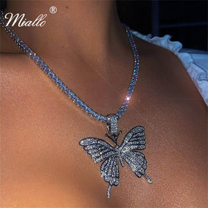 [miallo] Necklace BJ11 Sparking Butterfly Pendant Necklace