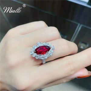 [miallo] Ring R178 Fashion Red Cubic Zirconia Ring