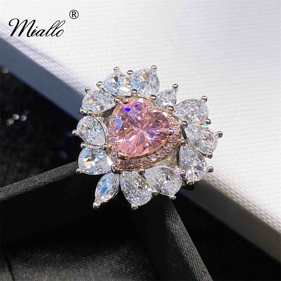 [miallo] Ring R87 Pink Love Shaped Women Ring