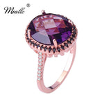 Load image into Gallery viewer, [miallo] Ring R78 Black Zircon Amethyst Ring
