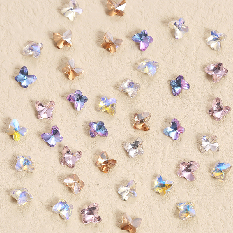 [miallo] NA6 Crystal Butterfly Geometric Nail Accessories