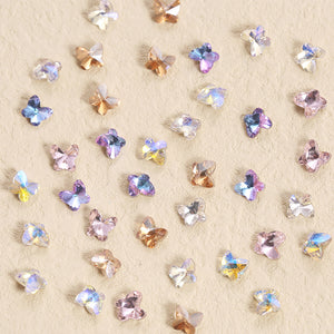 [miallo] NA6 Crystal Butterfly Geometric Nail Accessories