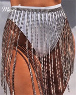 Load image into Gallery viewer, [miallo] Body Jewelry BJ5 Rhinestone Tassel Waist Chain Skirt
