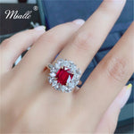 Load image into Gallery viewer, [miallo] Ring R179 Luxury Red Cubic Zirconia Ring
