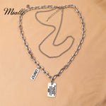 Load image into Gallery viewer, [miallo] Necklace N24 Long Double-layer Square Letter Pendant Necklace

