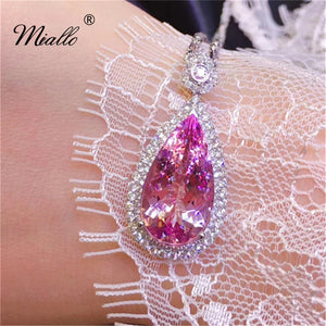 [miallo] Necklace N15 Pink Cubic Zirconia Fashion Necklace