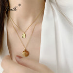 Load image into Gallery viewer, [miallo] Necklace N25 Good-luck Letter Pendant Sweater Chain
