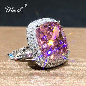 [miallo] Ring R197 Square Pink Zircon Ring
