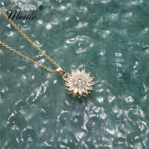 [miallo] Necklace N35 Rotatable Sunflower Necklace